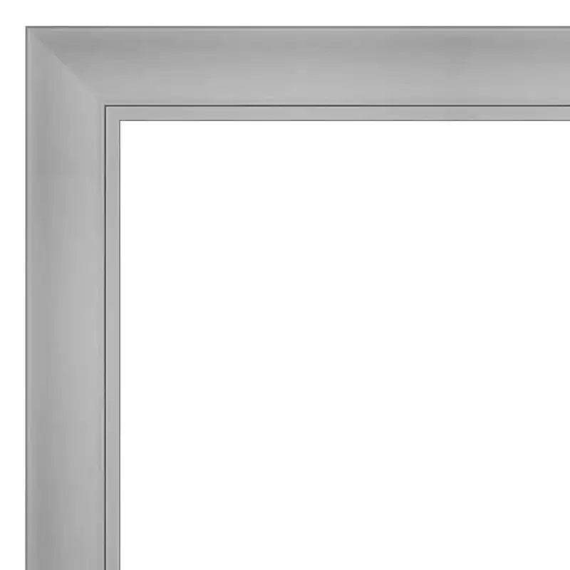 Specchio da parete per bagno Flair non smussato 40" x 28" nichel lucido - : Viti di montaggio incluse
