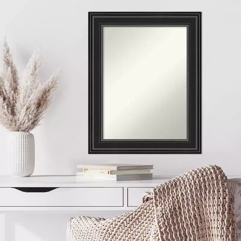 Specchio da parete nero 24" x 30" - con cornice non smussata