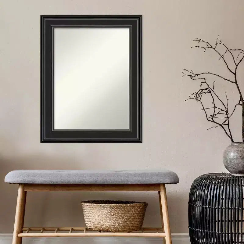 Specchio da parete nero 24" x 30" - con cornice non smussata