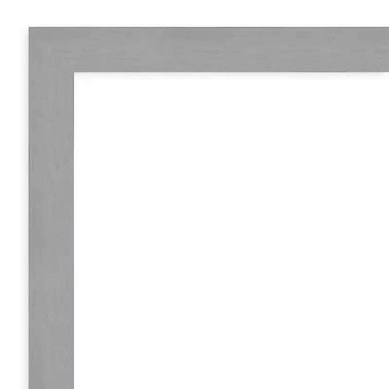 Specchio da parete rettangolare non smussato da 22" x 28" in nichel spazzolato - : Moderno, include accessori per il montaggio