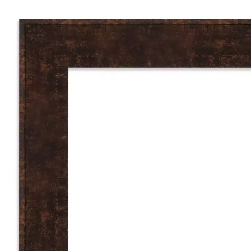 Specchio da parete per bagno stretto William Mottled Bronze non smussato 30" x 30" - : Design quadrato moderno, cornice in polistirolo