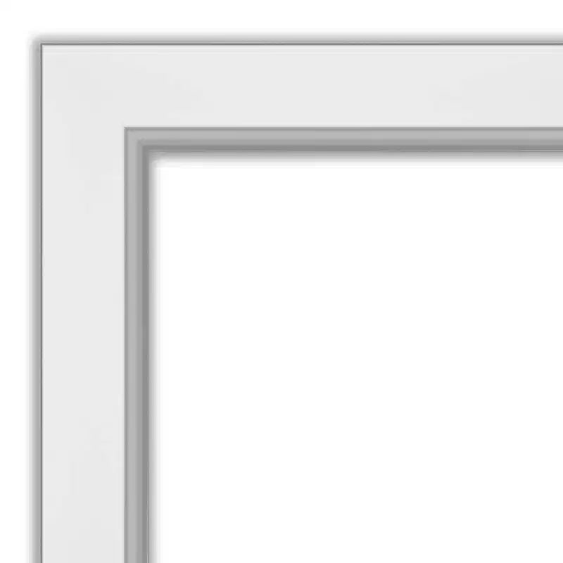 Specchio da parete per bagno in Eva, non smussato, 60 x 75 cm, bianco - : Rettangolare, Cornice in polistirene, Montaggio a parete