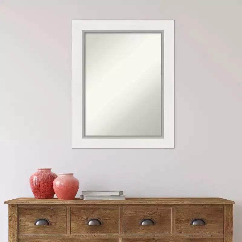 Specchio da parete per bagno in Eva, non smussato, 60 x 75 cm, bianco - : Rettangolare, Cornice in polistirene, Montaggio a parete