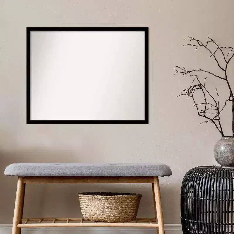 Specchio da parete per bagno Jet Black, 30" x 24", senza smusso - : Rettangolare moderno, montaggio a parete, hardware incluso