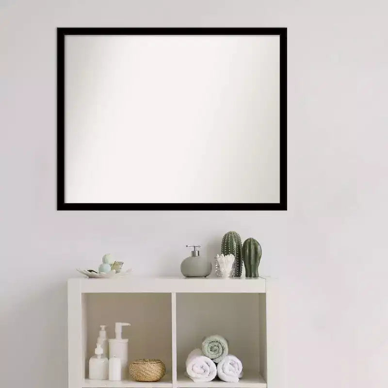 Specchio da parete per bagno Jet Black, 30" x 24", senza smusso - : Rettangolare moderno, montaggio a parete, hardware incluso