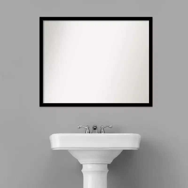 Specchio da parete per bagno Jet Black, 30" x 24", senza smusso - : Rettangolare moderno, montaggio a parete, hardware incluso