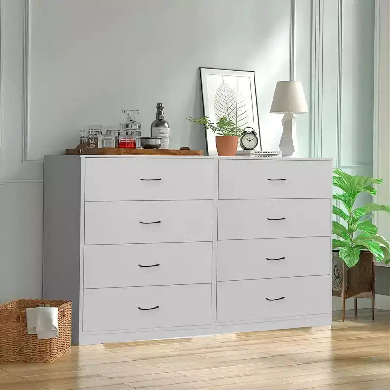 Cassettiera SUGIFT con 4 cassetti, piccola cassettiera in legno, organizer verticale per camera da letto