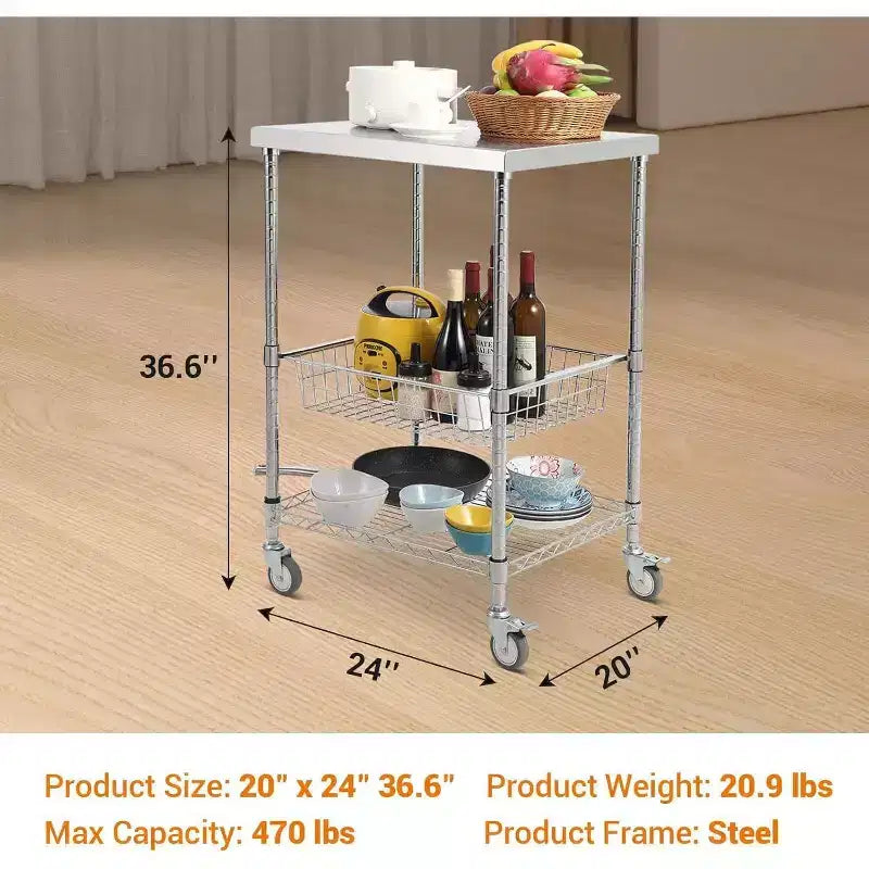 Carrello portaoggetti a 4 ripiani, organizer sottile, carrello mobile per la spesa con ruote girevoli a 360° e bloccabili / cestello e maniglia, per lavanderia, cucina