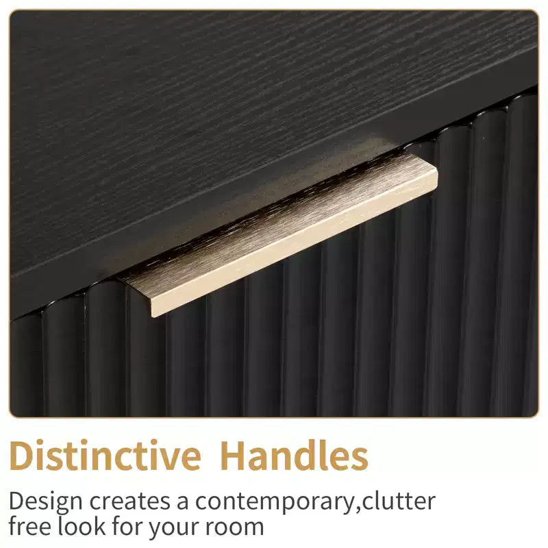Cassettiera a 6 cassetti in MDF nero da 72 cm di larghezza