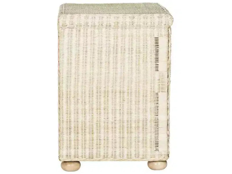 Comodino Adira Wicker - SEA8002 - Bianco Lavato -