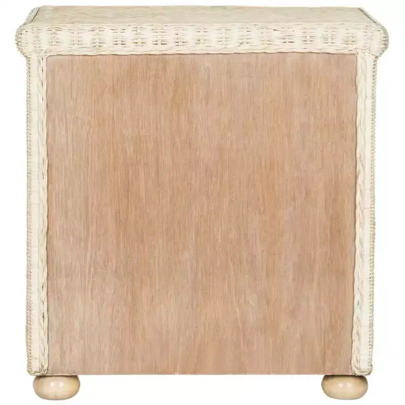 Comodino Adira Wicker - SEA8002 - Bianco Lavato -
