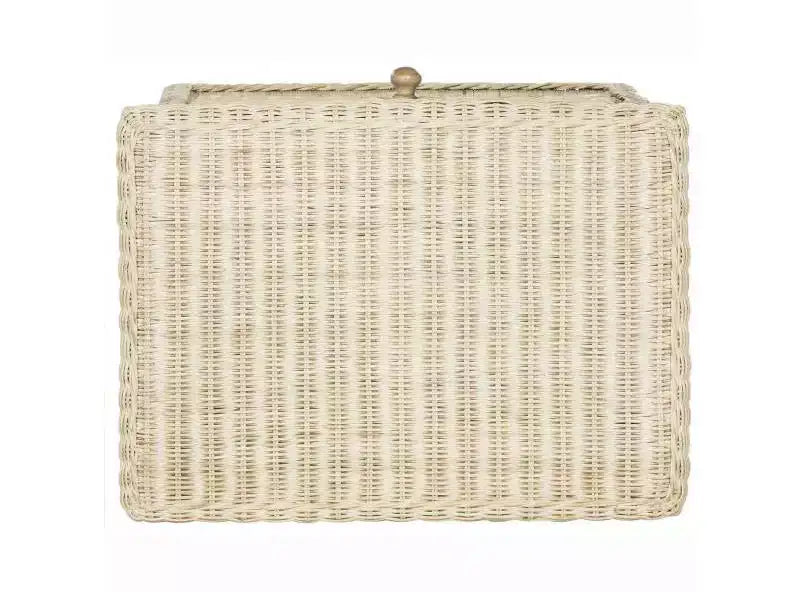 Comodino Adira Wicker - SEA8002 - Bianco Lavato -
