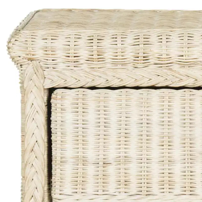 Comodino Adira Wicker - SEA8002 - Bianco Lavato -