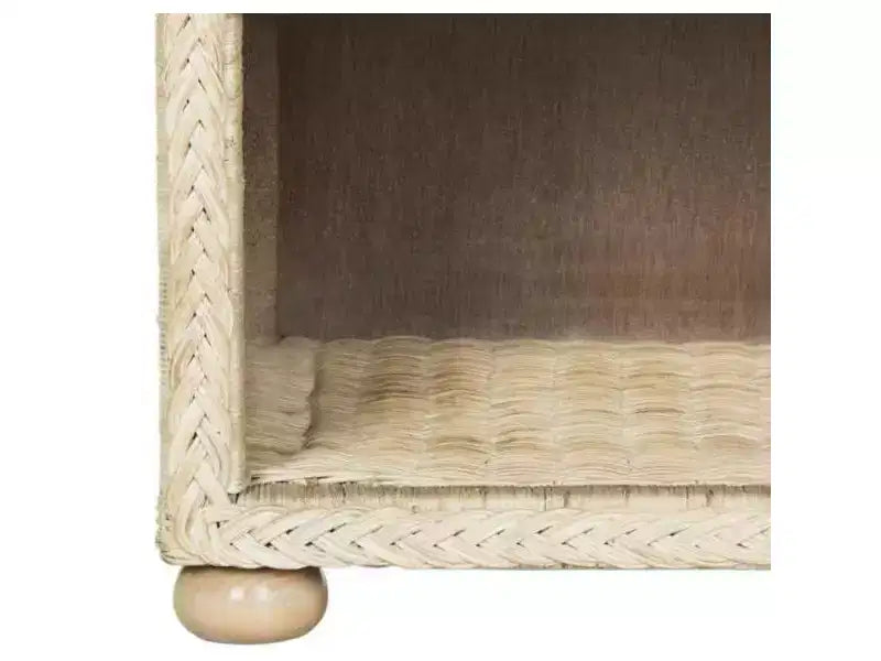 Comodino Adira Wicker - SEA8002 - Bianco Lavato -