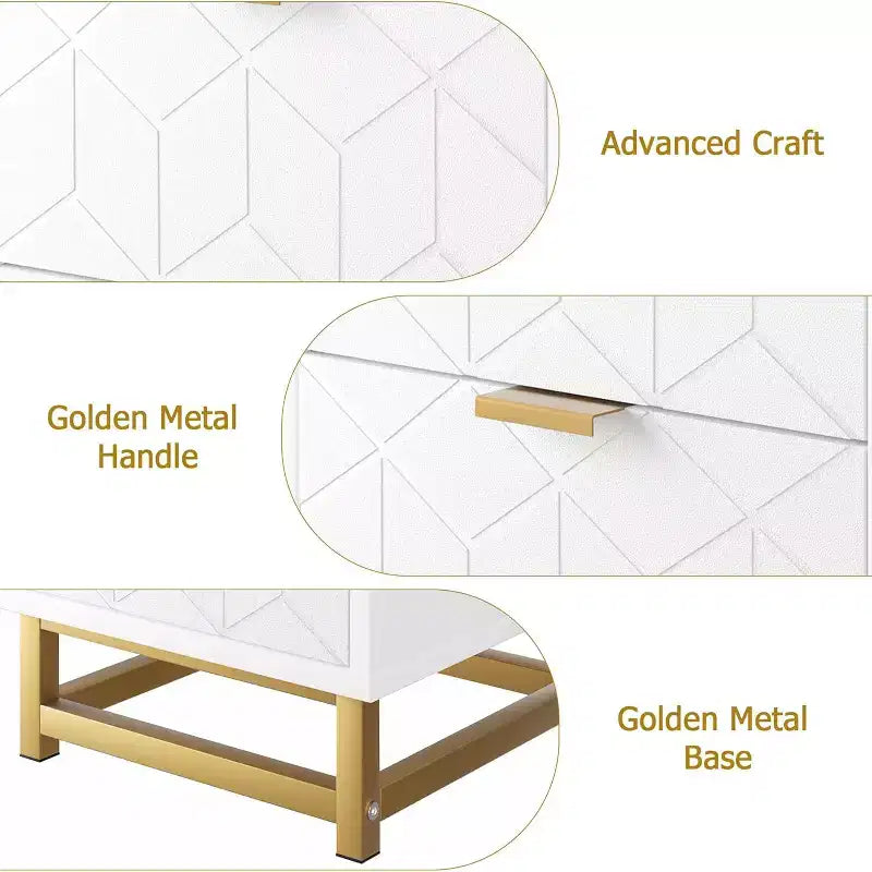 Comodino a 2 cassetti Zstar, comodino moderno da camera da letto, tavolino con cassetti, adatto per soggiorno, corridoio, ingresso