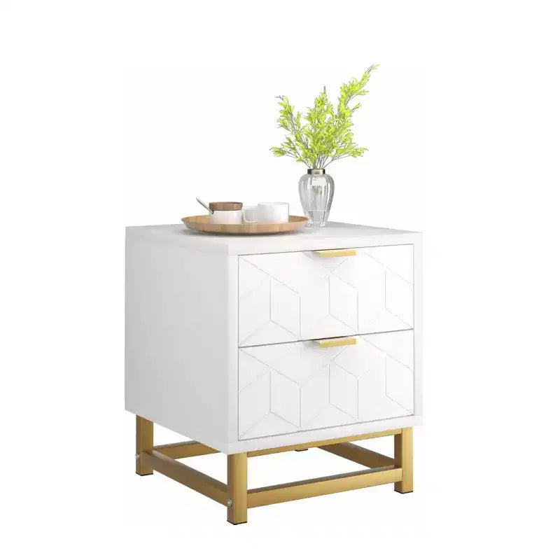 Comodino a 2 cassetti Zstar, comodino moderno da camera da letto, tavolino con cassetti, adatto per soggiorno, corridoio, ingresso