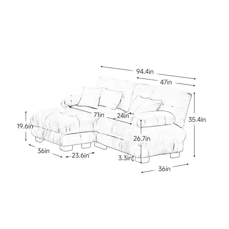 Divano a 2 Posti in Ciniglia con 2 Cuscini Lombari e 2 Cuscini Decorativi, Divano con Braccioli Larghi Imbottiti e Pouf Convertibile, Ciniglia Color Caffè Chiaro