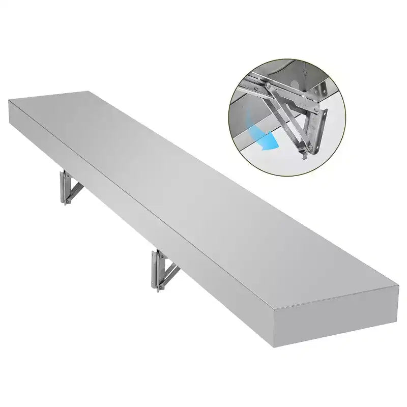 GustoWave Commercial Foldable Stainless Steel Shelf for Food Trucks, Outdoor Grilling & Restaurant, Silver