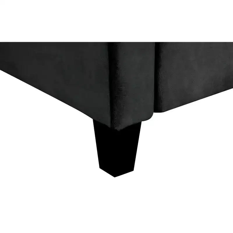 Poltrona singola in velluto 35 L x 32,75 H con schienale trapuntato a bottoni, poltrona moderna per soggiorno, camera da letto, ufficio, nero