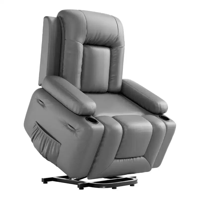 Poltrona reclinabile elettrica 41,7 in pelle sintetica, reclinabile regolabile, divano singolo ergonomico, per soggiorno