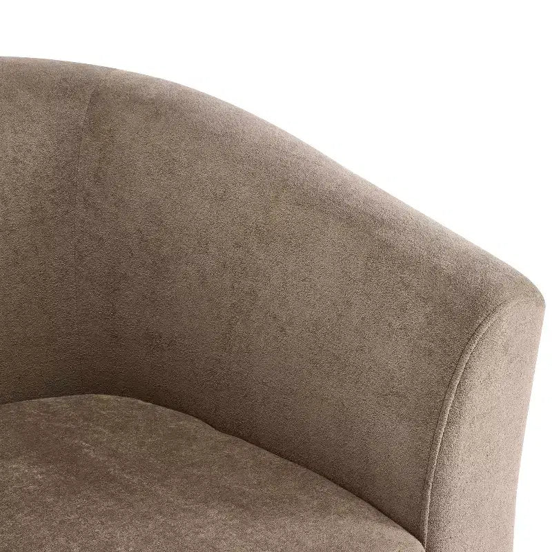 Poltrona moderna girevole a 360° in legno con rivestimento in velluto