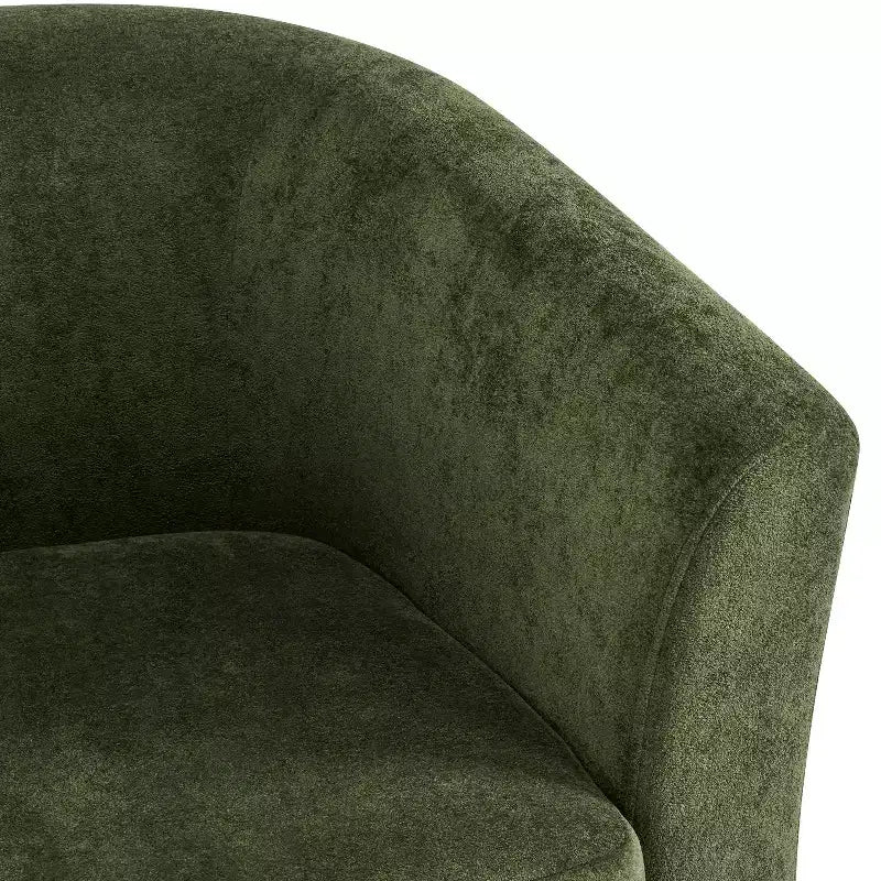 Poltrona moderna girevole a 360° in legno con rivestimento in velluto