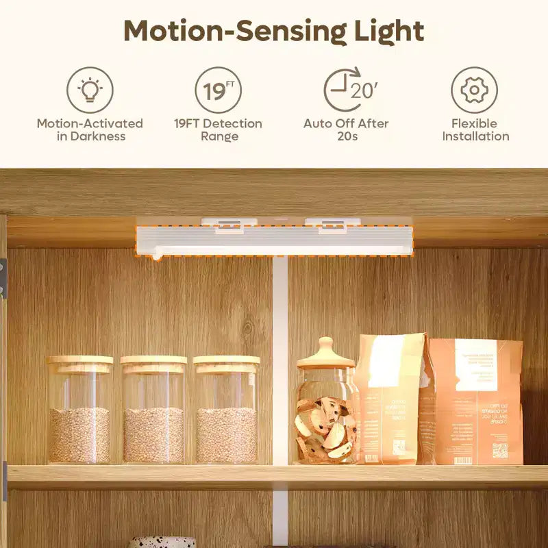 Mobile dispensa da cucina alto 72 con ante e ripiani, dispensa per alimenti con luce con sensore di movimento