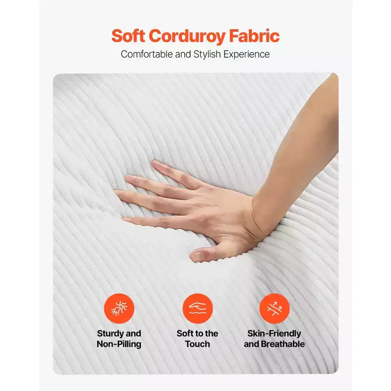 Divano sezionale moderno di lusso Cloud Plush, curvo modulare da 112" con 4 cuscini - Sedile profondo oversize in tessuto di velluto a coste, Bianco