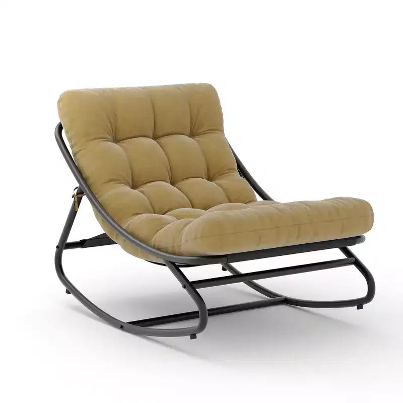Sedia a dondolo Papasan con cuscino, sedia a dondolo da esterno di grandi dimensioni, sedia Papasan a dondolo per tutte le stagioni per camera da letto/soggiorno/veranda/giardino/patio