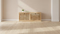 vidaXL Shoe Organizer Natural Solid walnut wood Medium Storage