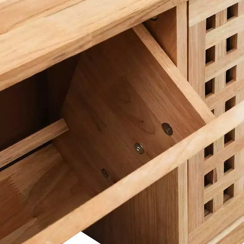 Organizer Scarpe in Legno Massello di Noce Naturale, Media Capienza