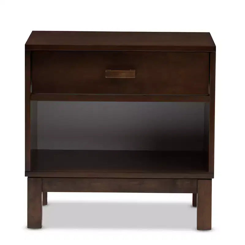 Deirdre comodino moderno e contemporaneo in legno con 1 cassetto -