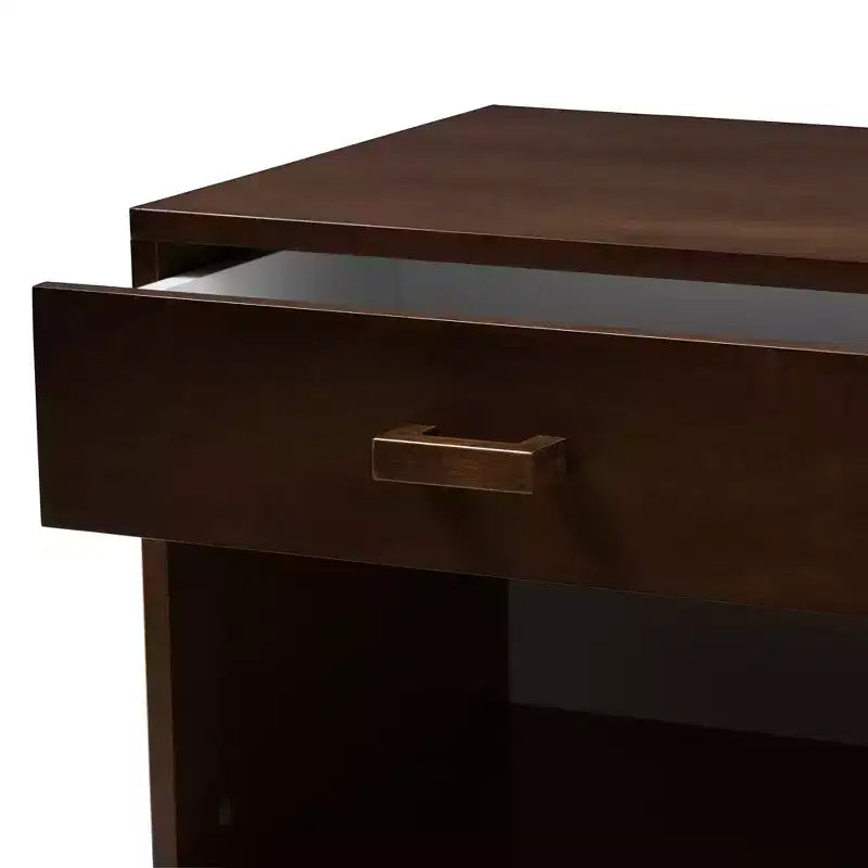 Deirdre comodino moderno e contemporaneo in legno con 1 cassetto -